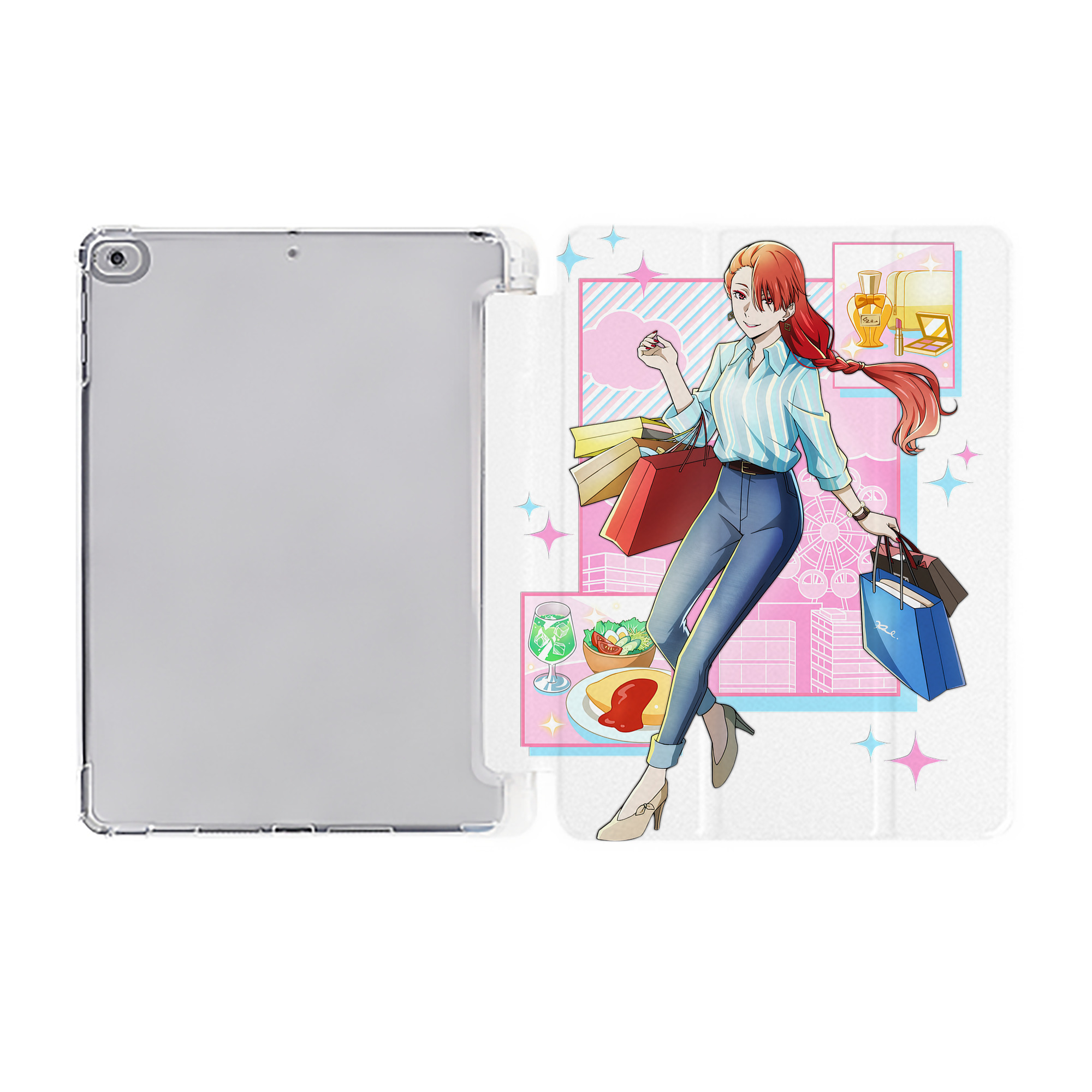 （画像用） 文豪ストレイドッグス Bungo Stray Dogs IPad ケース ペン収納付き 三つ折りスタンド PUレザー×シリコン 対応機種9.5/10.5/10.9インチ